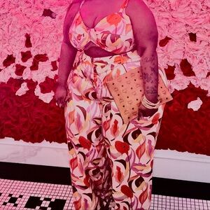 Eloquii Multicolor Wide Leg Pants